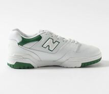 NEW BALANCE ニューバランス BB550 SWB ホワイト/グリーン メンズ スニーカー 27.5cm_画像4