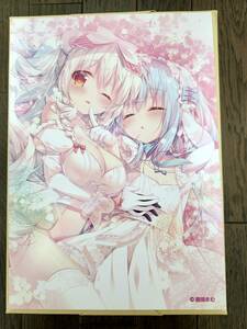 蜜桃まむ　新作版画展　A４サイズ　非売品　イラストボード