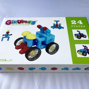 新品未開封　GiRomag 知育玩具 磁石ブロック 積み木 立体パズル プレゼント 3歳 4歳 5歳 6歳 お誕生日 マグネット ブロック 24pcs ギフト