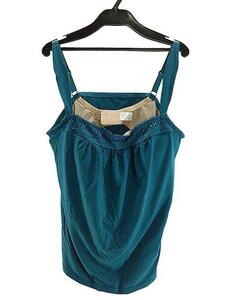 SI5895-4* new goods bla attaching camisole shoulder cord adjustment possible . origin race . under switch cup attaching D95 size teal green postage 350 jpy 