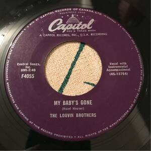 LOUVIN BROTHERS CANADA Orig 7inch MY BABY’S GONE/LORENE