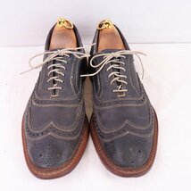 アレンエドモンズ 9 1/2 D ALLEN EDMONDS Neumok USA製 ウィングチップ ブルーグレー メンズ アメリカ靴 中古 古着 ds3868_画像2