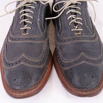 アレンエドモンズ 9 1/2 D ALLEN EDMONDS Neumok USA製 ウィングチップ ブルーグレー メンズ アメリカ靴 中古 古着 ds3868_画像3