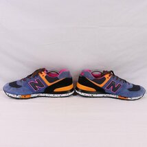 574 ニューバランス 28.0cm/new balance ブルー ピンク オレンジ 白 黒 ダルメシアン 中古 古着 スニーカーメンズ スニーカー yy2064_画像5