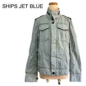 SHIPS JET BLUE ジャケット　ハイネック　胸ポケット　グレー　メンズ