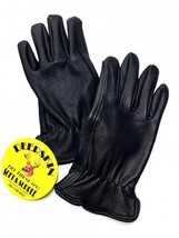 送料無料★ NAPA GLOVES ナパ 鹿革 ディア グローブ プレーン 815-XL ブラック 黒 USA老舗 バイカーグローブ ロングセラー 人気 柔らかい_画像3