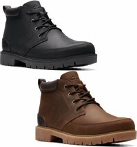 送料無料 CLARKS 27cm レースアップ ブーツ ブラック ローファー ビジネス レザー オフィス スニーカー ハイキング サンダル XXX1120_画像4