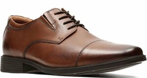 送料無料 CLARKS 28cm ストレートチップ ビジネス ブラウン キャップ レースアップ レザー オフィス スニーカー サンダル ブーツ XXX109