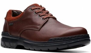 送料無料 CLARKS 29cm ゴアテックス レースアップ ブラウン GTX スニーカー ローファー ビジネス レザー オフィス ハイキング XXX1121