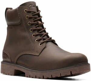 送料無料 CLARKS 26cm GTX ゴアテックス レースアップ ブーツ ブラウン ビジネス レザー スニーカー ローファー サンダル XXX1120