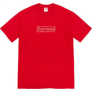 【国内正規保証M】Supreme KAWS Chalk Box Logo Tee / 21SS / カウズ /Tシャツ/ロゴ/M/コットン/ RED 赤