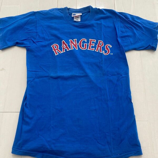 MLB RANGERSfruitoftheroom古着Tシャツ90年代公式グッズメジャーリーグレンジャース