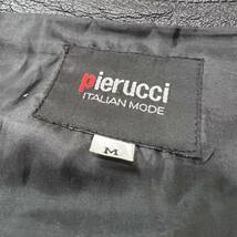 【本革】レザー 古着 PIERUCCI ベスト ノースリーブ ジャケット サイズM ジップアップ メンズ R-4793_画像4