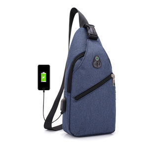 新品★メンズバッグ ボストンバッグ 斜めがけ メンズボディバッグ USBポート付き ワンショルダー ウエストポーチ アウター 出張 ブルー