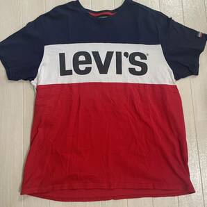 リーバイス　tシャツ XL トリコカラー　ビッグロゴ　トルコ製　levi's 