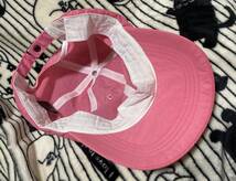 10　猛暑に、ウォーキングにオススメ♪ランニングキャップ/明るいピンク色で特に女性にピッタリ♪スナップバック帽子CAP/フリーサイズ_画像4