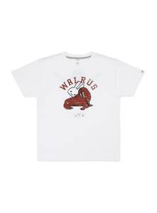 新品タグ付!!猛暑にオススメ♪[CUNE キューン]ゆったり着れるXLサイズ/Tシャツ[水族館のおみやげTシャツ セイウチ]白カラー/男女OK