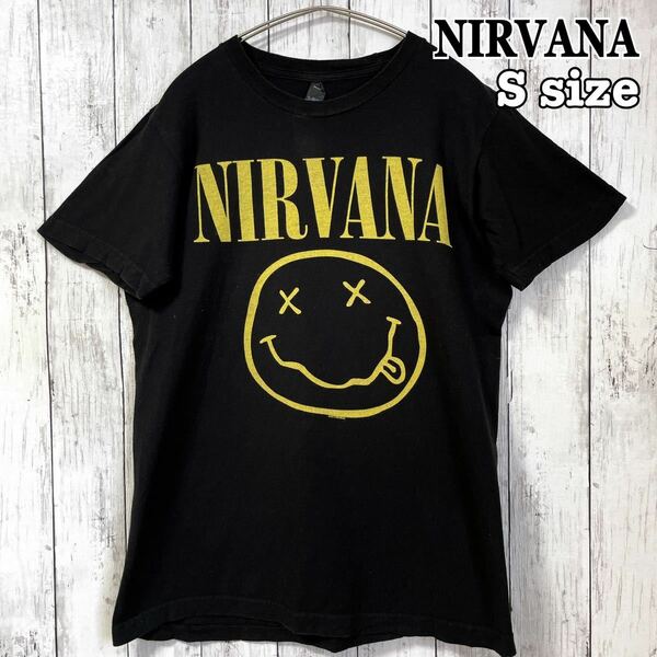 NIRVANA ニルヴァーナ カートコバーン ロック バンドTシャツ スマイル 2014 tultex タルテックス ユニセックス 半袖Tシャツ 古着 海外古着