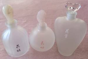  beautiful goods * retro Shiseido 1989 year Novelty perfume bin 3 point set *( flower ., flower violet, flower Sakura )