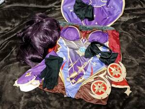 . god mona cosplay S size wig attaching costume play clothes ....genshin impact