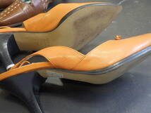 MAX&CO. マックスアンドコー レザー サンダル 靴 Sz.37 レディース MADE IN ITALY 2足まとめ_画像6