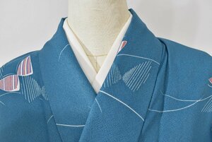  fine pattern kimono summer kimono single . butterfly . stylish length 160cm sleeve length 67cm * kb-4940 Sakura garden . clothes shop 