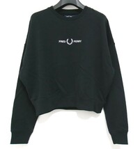 新品★FRED PERRY フレッドペリー★スウェットシャツ★トレーナー★UK6★ブラック★ロゴ_画像1