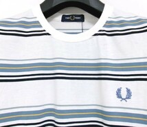 新品★FRED PERRY フレッドペリー★ボーダーTシャツ★コットン100%★ホワイト★S_画像3