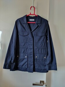 コルザ COLZA ジャケット コート size L 手洗い ネイビー 4ポケット 肌触り良い 綿100 春おススメ アウター●レタープラス 送料無料