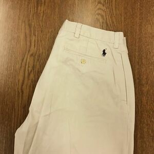 【EH090】POLO by Ralph Lauren W36 L34 ツータック チノパンツ ワークパンツ ベージュ メンズブランド古着 ポロ ラルフローレン 送料無料