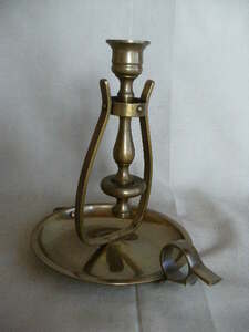ブラスシップ キャンドルスタンド 真鍮製 可動式燭台 手持ち ロウソク立