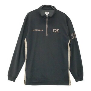CUTTER&BUCK カッターアンドバック ハーフジップ 長袖Tシャツ ブラック系 M [240001874226] ゴルフウェア メンズ