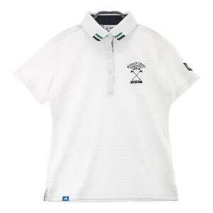 ADIDAS GOLF アディダスゴルフ 半袖ポロシャツ ボーダー柄 ホワイト系 M [240001877471] ゴルフウェア レディース