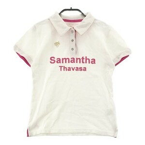 SAMANTHA THAVASA サマンサタバサ UNDER25 半袖ポロシャツ アイミー ホワイト系 S [240001871555] ゴルフウェア レディース