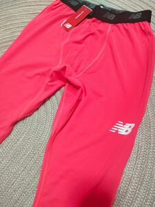 新品 定価4730 New Balance ニューバランス ランニング ロング スパッツ M 蛍光ピンク メンズ ジョギング ウェア スポーツ 吸汗 速乾