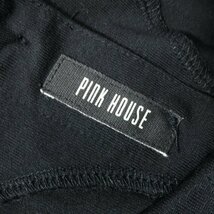 PINK HOUSE★大人可愛いロゴプリント＆ネームタグ♪ワンピース 黒系 秋冬 希少ヴィンテージ レイヤードにも 着回し力抜群 z3708_画像7