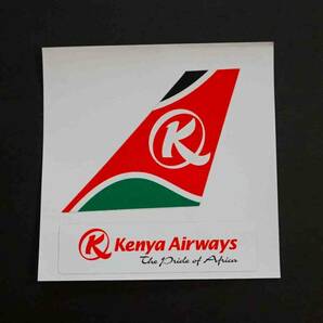 赤黒緑K■２枚セット■ケニア航空Kenya Airwaysアフリカ　ステッカー　シール■エアライン飛行機■海外旅行　留学　出張　スーツケース貼付