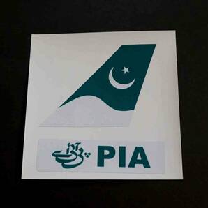 緑白PIA■２枚セット■ パキスタン国際航空 　Pakistan　ステッカー　シール■エアライン飛行機■海外旅行　留学　出張　スーツケース貼付