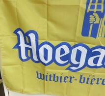 『特大２』激渋■新品Hoegaarden　ヒューガルデン 　ベルギービール BEERフラッグ　旗バナー　ビアガーデン　店舗◇BAR　飲食　レストラン_画像5