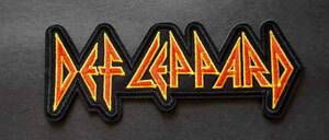 黒赤黄DP■新品『DEFLEPPARD』 デフ・レパード イングランド ロックバンド 刺繍ワッペン◎映画 ムービー アニメ 音楽■洋服・衣類・衣服DIY