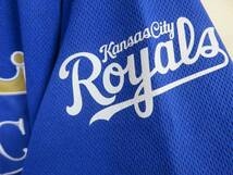 B海外2XL青KC王冠Dynasty■MLBカンザスシティ・ロイヤルズ Kansas City Royals刺繍ユニフォーム■野球ベースボール ■メジャーリーグ◆応援_画像6