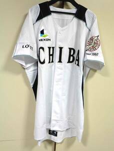 白デサント（F/XL）■古着■千葉ロッテマリーンズChiba Lotte Marines応援ホームユニフォーム豪華刺繍■NEXON■プロ野球　応援