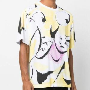 正規品 美品 ケンゾーKenzo T-shirt met abstracte print 半袖Tシャツ トップス WHITE 虎 タイガー