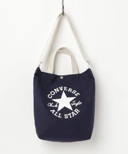 CONVERSE CANVAS BIG LOGO 2WAY トートバッグ 紺 ネイビー ショルダーバッグ