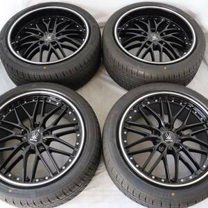 新品 19インチ 8.5J/9.5J 5-114.3 タイヤ付4本SET メッシュ 前245/40R19 後275/35R19 アルファード (W2374/2375-2)