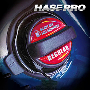  Hasepro tent gram fuel cap emblem 2 piece Mazda Suzuki high-octane red HOFEH-3R