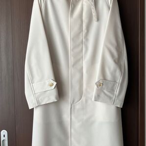 AURALEE WOOL MAX CANVAS CHAMBRAY SOUTIEN COLLAR COAT