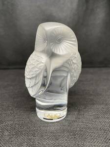 ★現品限り 美品★ Lalique ラリック フクロウ 梟 フクロウ 鳥 フィギュリン ガラス クリスタル 置物