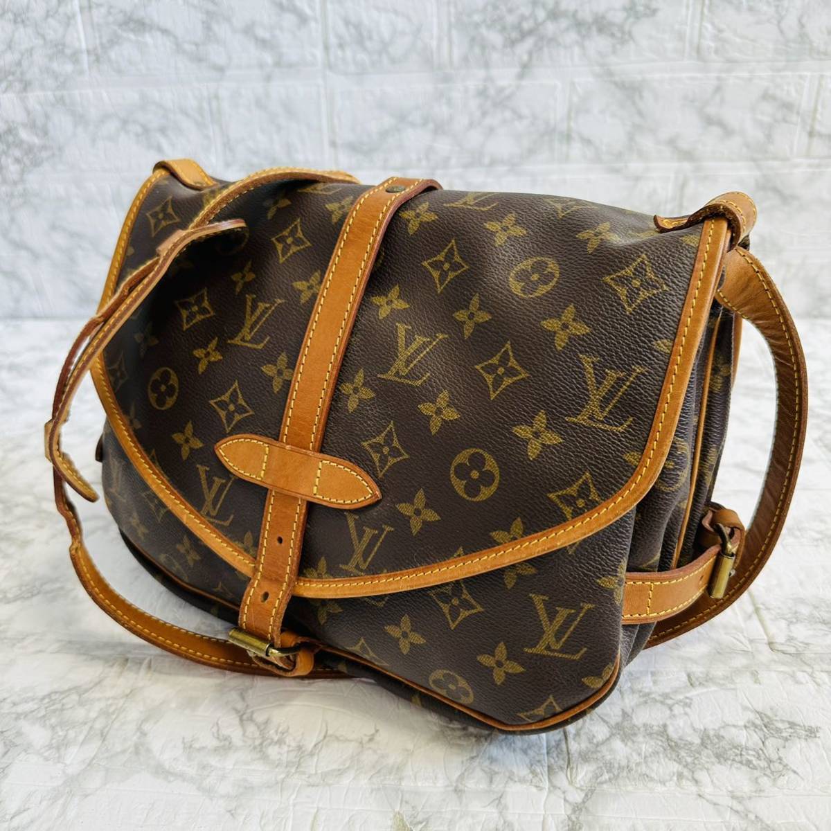 ヤフオク! -「louis vuitton ショルダーバッグ モノグラム ソミュール