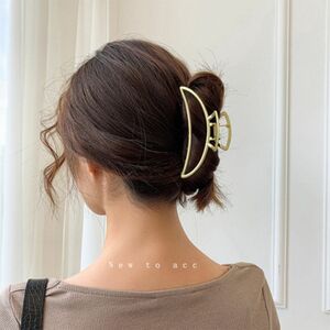 ゴールド ヘアクリップ メタル かわいい バンスクリップ